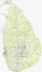 Большая карта Шри Ланки